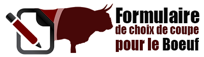 Formulaire de choix de coupe pour le boeuf